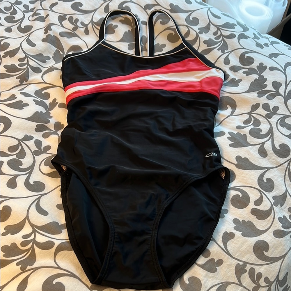 C9 by Champion Black and Pink One Piece Swimsuit